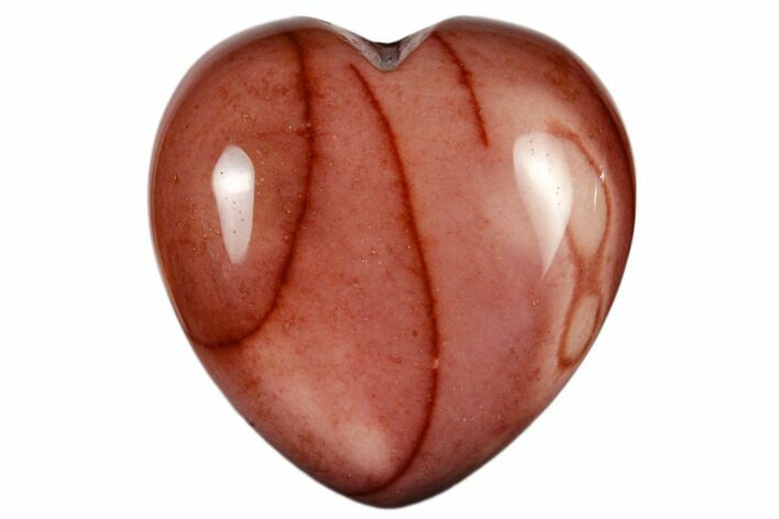 1.5" Polished Mookaite Jasper Heart - Photo 1